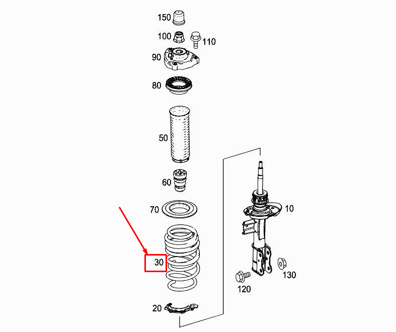 MERCEDES-BENZ GLA X156 Front Coil Spring A1563213704