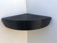 Großes Eckregal mit Dekogratdesign schwarz