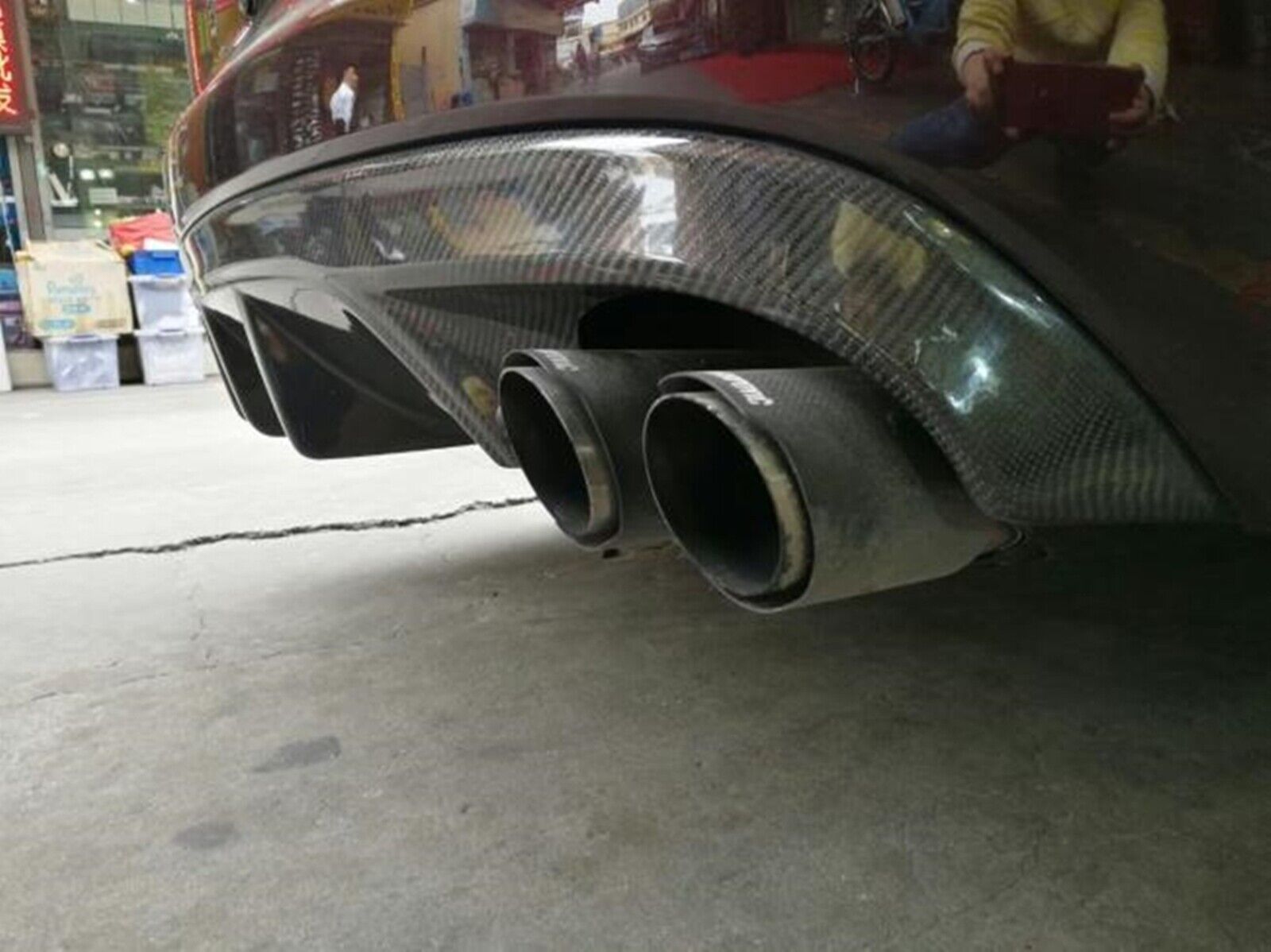 For 2012 2013 2014-2015 Jaguar XF Sport Carbon Fiber Rear Diffuser