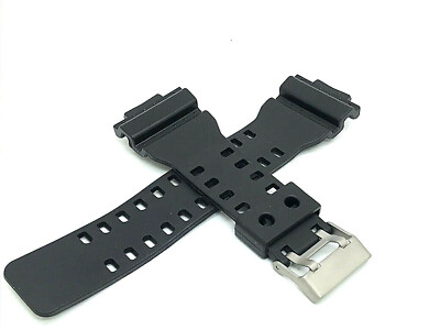 Men's Watch Band Replacement For Casio G-Shock Black Rubber Strap 15.5/29mm Lug