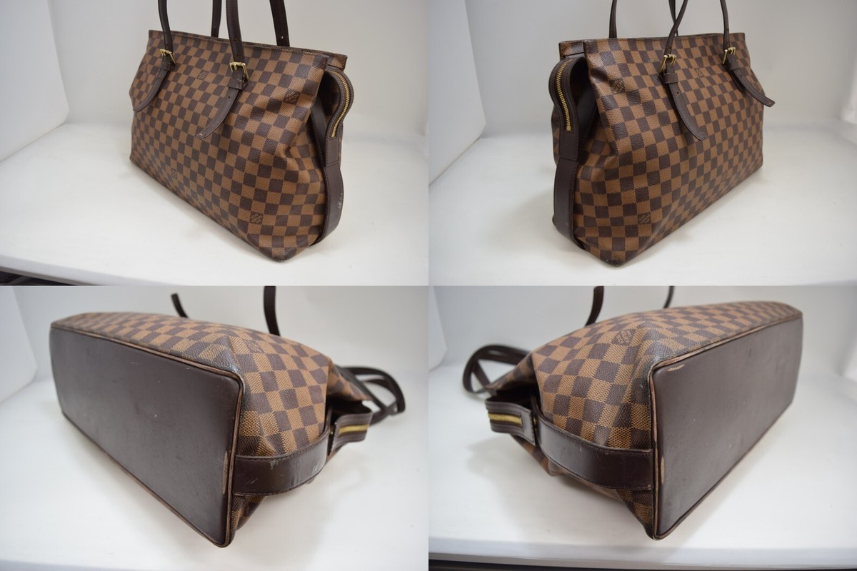 Auth Louis Vuitton Chelsea Shoulder Bag Damier Ebene Canvas Auth Louis Vuitton Chelsea Shoulder Bag Damier Ebene Canvas
