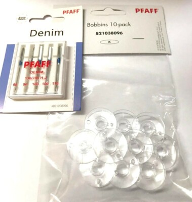 Original Pfaff Nähmaschinen Spulen + Pfaff Nähmaschinennadeln Jeans für Pfaff