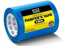 Blue Painters Masking Tape, Easy Clean Removal up to 21 Days - 6 inch x 60 Yards