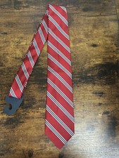 Brooks Brothers Red, Blue  White Striped Tie 100 Silk Men's Necktie 58"