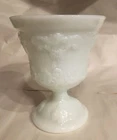 Vintage E.O. Brody Co. Milk Glass Pedestal Flower Vase Planter M4300