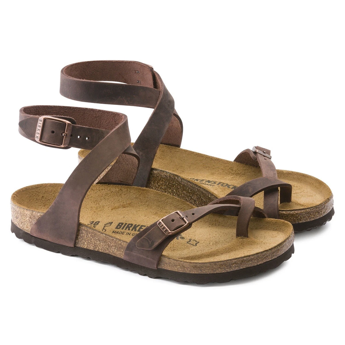 Birkenstock Yara Women's Leather Buckle Criss Cross Ankle