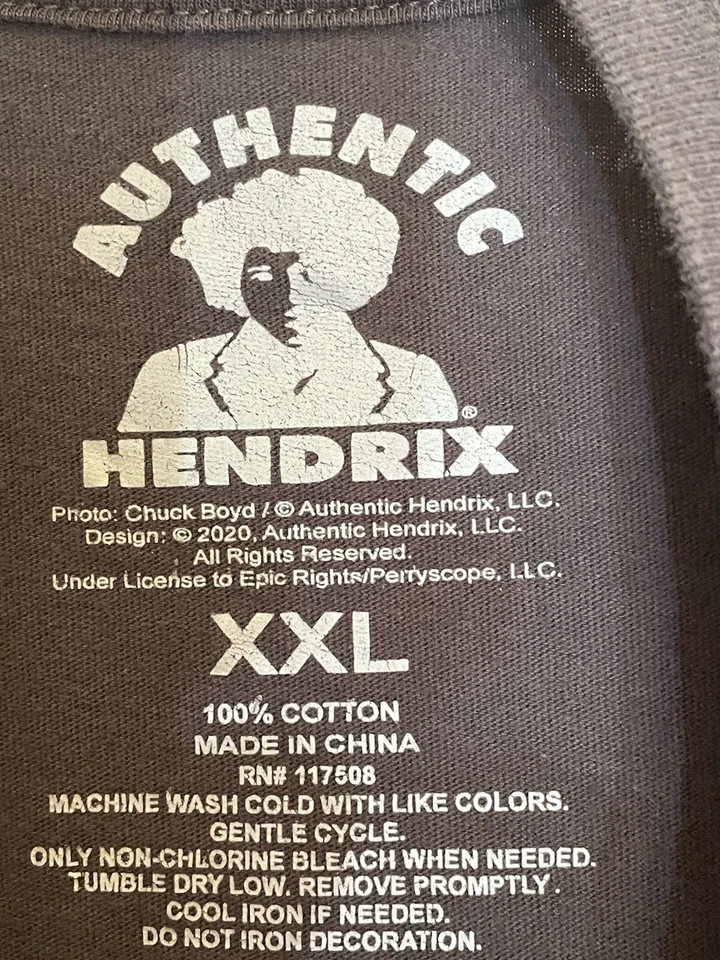 Women’s Jimi Hendrix Reproduction Concert Tee. Size XXL. - Image 2 of 2