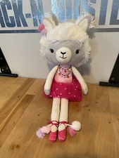Hallmark Leaping Lulu Ballerina Llama Plush 15" Hot Pink Tutu Stuffed Animal