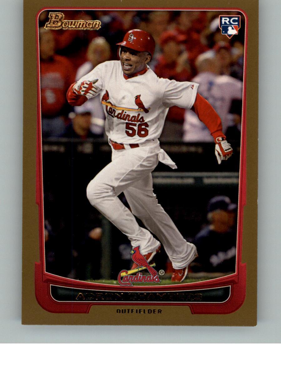 2012 Bowman Adron Chambers 207 St. Louis Cardinals Gold