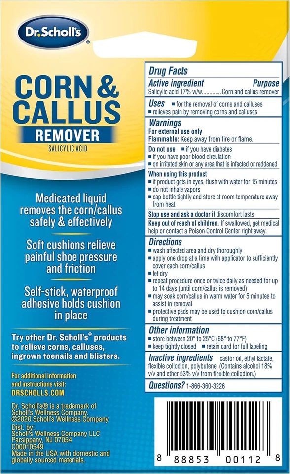 Liquid Corn and Callus Remover, 0.33 Ounce Removes Corns & Calluses Fast - Image 3 of 4