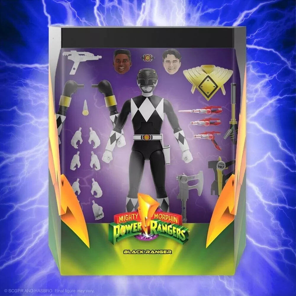Super7 – Mighty Morphin Power Rangers ULTIMATES!  Black Ranger Nagelneu
