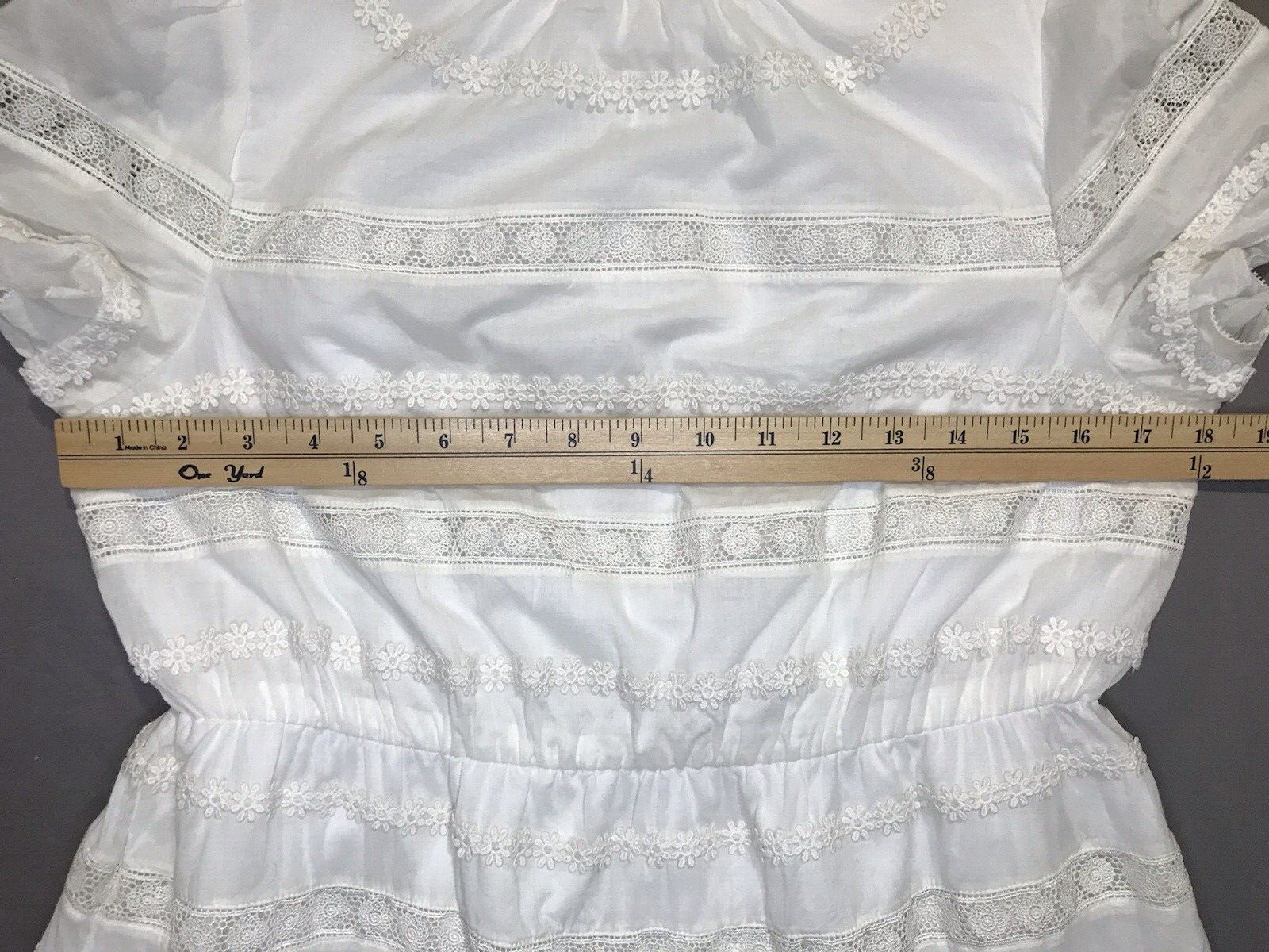 J. Crew Dress Women 6 Off White Puff Short Sleeve… - image 11