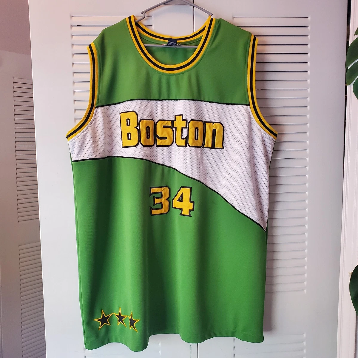Celtics yellow and green jersey 2025