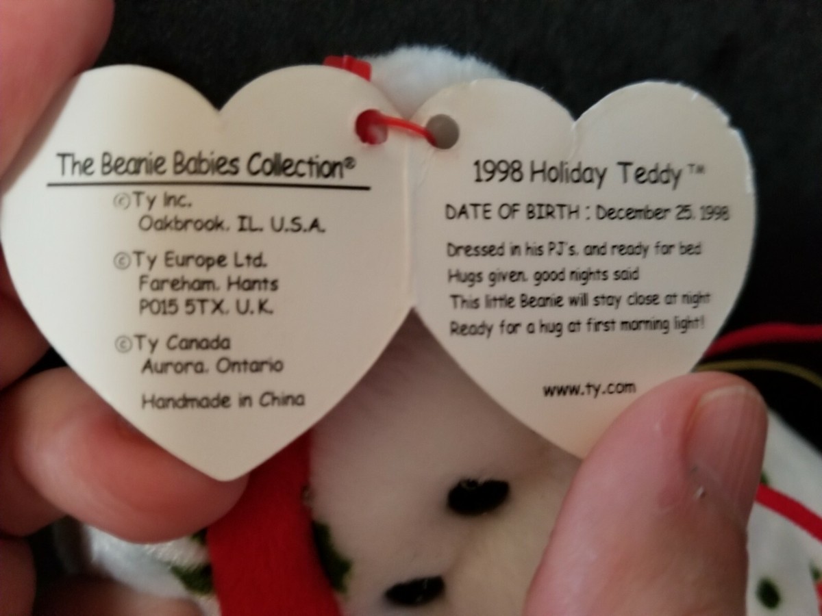 TY BEANIE BABY 1998 HOLIDAY TEDDY CHRISTMAS JINGLE BELL BEAR TY BEANIE BABY 1998 HOLIDAY TEDDY CHRISTMAS JINGLE BELL BEAR