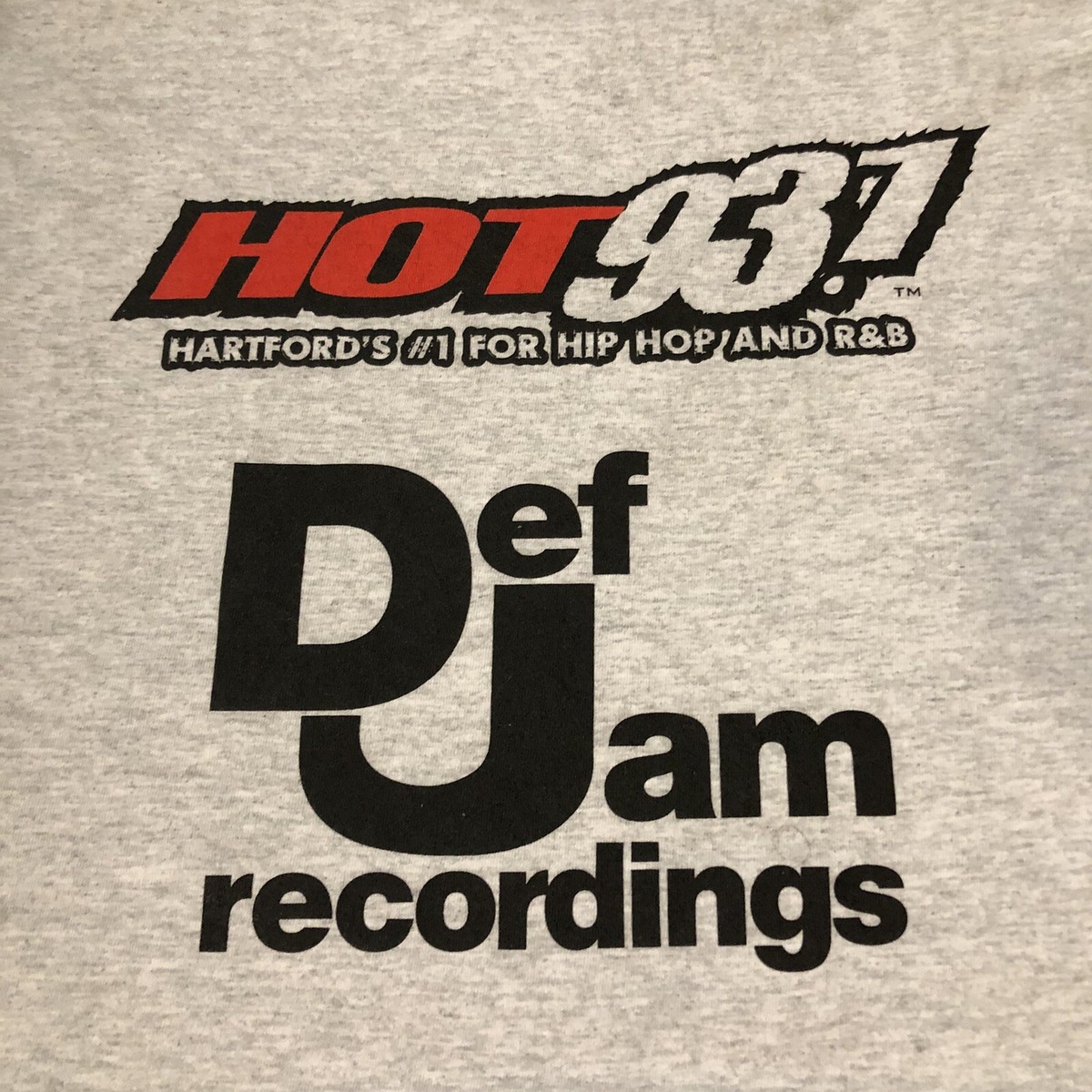 90's Def Jam フォトTシャツ 黒 XL rap hiphop r&b Vintage DEF JAM RECORDINGS Promo Shirt Hartford Size XL Hip-Hop