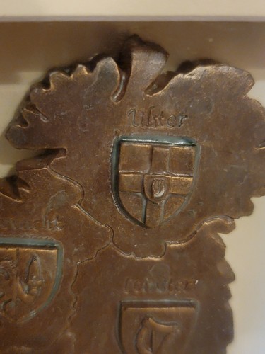 Provinces of Ireland- Bronze Wall Plaque Framed Shadow Box Celtic Decor EUC - Picture 5 of 13