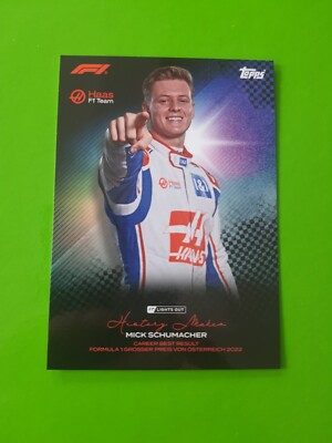 2022 Topps Lights Out F1 Mick Schuhmacher History Maker Haas F1 Team