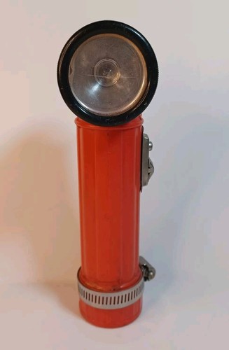 Lampe de poche vintage camping étoile brillante garçon scout angle modèle orange USA FONCTIONNE - Photo 3/7