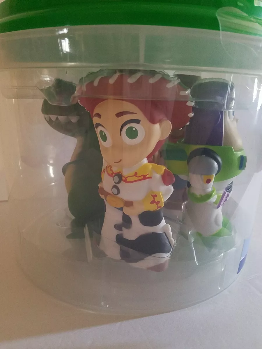 Disney Toy Story 4 Woody (with Forky), Buzz, Jessie, Bullseye & Rex  Exclusive 5-Figure Bath Set