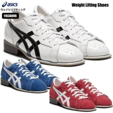 ASICS Weight Lifting Shoes 1163A006 Men's size US6-10 Blue Red White NEW JAPAN