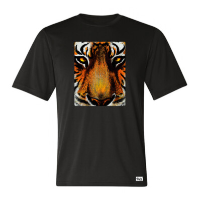 EAKS Herren T-Shirt Motiv: ''Tiger (Panthera tigris)'' Tiershirt Gemälde Raubkatze
