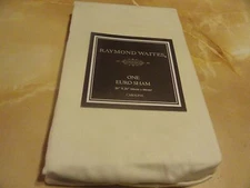 1 new EURO Pillow SHAM  Cream  Raymond Waites~Cabolina~collection 26" x 26" 