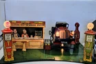 Vtg Marx Roadside Rest  Service Station litho Tin Toy correct Size Car 1930's
