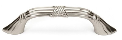 Alno A881-3-SN Ribbon & Reed 3'' Pull Satin Nickel