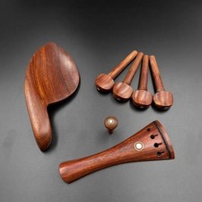 1 Sets violin rosewood part 4/4,pegs,tailpiece,chinrest and endpin