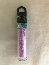 Bead Treasures 15/0 Glass Seed Beads 116269 Crystal/Fuchsia Luster 10g Tube
