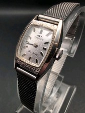 Technos Sky Lady Manual Wind Ladies Watch Silver Vintage Swiss Production 