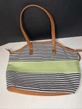 Fit + Fresh Insulate Tote Bag Lunch Box Purse Luggage Blue White Green Clean