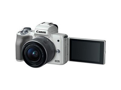 Canon EOS M50 24.1 MP Mirrorless Camera - White (Kit with EF-M 15