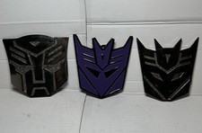 3 Transformers Belt Buckles BUNDLE - Autobot  Decepticon - READ DESCRIPTION
