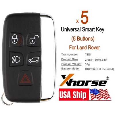 5x Xhorse XSLR01EN XM38 Universal Smart Remote Key for Land Rover for VVDI TOOL
