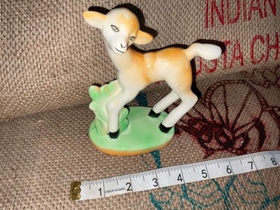 Vintage Avon Ware 60er Jahre glasierte Keramik Lamm Figur Avon Ware England Ornament