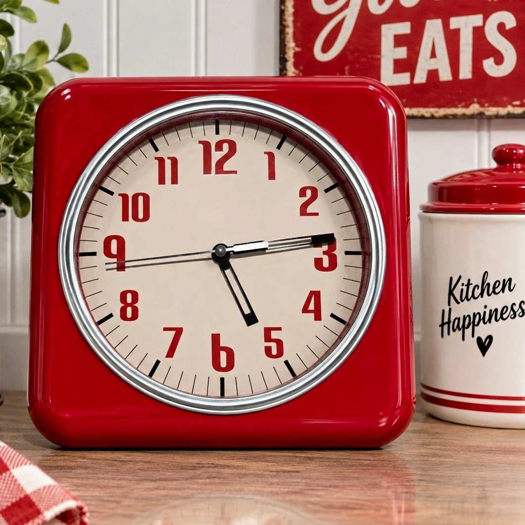Retro Kitchen Clock for sale - eBay