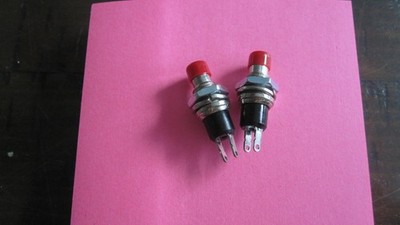 3PCS Lockless ON/OFF Push button Switch Press the reset switch PBS-110 Red