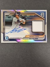 2024 Bowman Chrome Auto Relics Max Clark #BCAR-MC Refractor /150 (RC, AU, MEM)