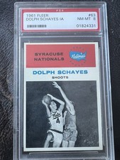 DOLPH SCHAYES IA 1961 FLEER BASKETBALL #63 PSA 8 NM-MT
