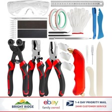 Versatile Stained Glass Cutting Supplies with Pliers, Ruler, and Gloves Included