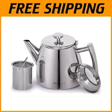 Durable Stainless Steel Tea Kettle - 6 Cup Capacity