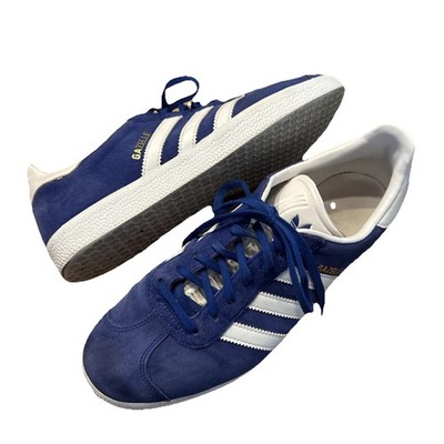 Adidas Gazelle Blue Suede Sneakers Men s 9.5 / Women s 10.5 Classic 3 Stripe
