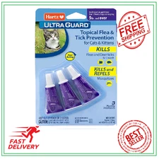 Hartz UltraGuard Topical Flea & Tick Prevention for Cats and Kittens - 3 Monthly