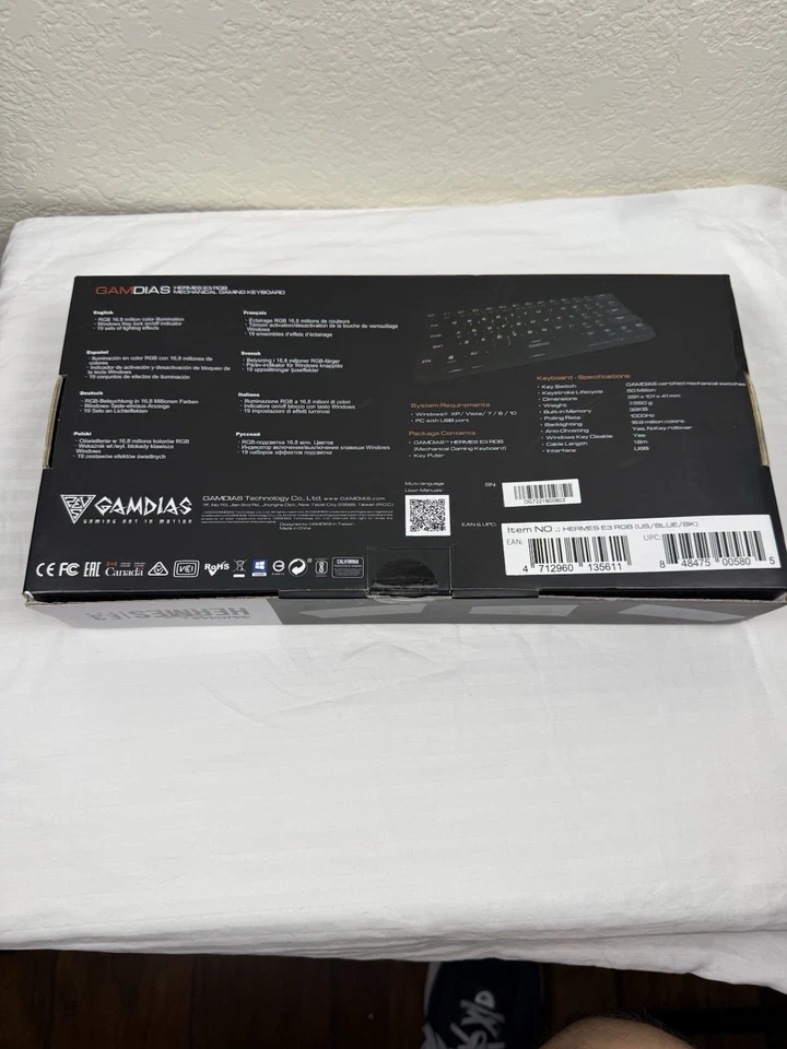 Gambian Hermes E3 RGB Mechanical Gaming Keyboard Compact - Image 2 of 4