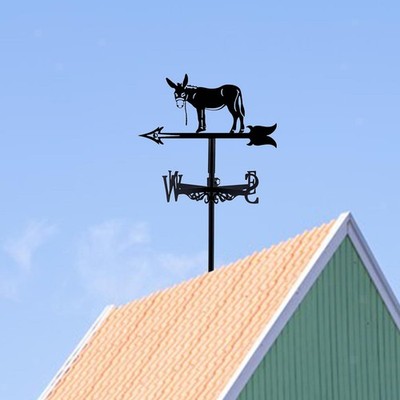 Schwarze Esel-Wetterfahne, Esel-Ornament, Basteln, Wetterfahne aus Metall,