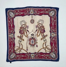 HIGH END silk Women s Embossed Scarf W An Equestrian Paisley PRINT M.I.ITALY 34"