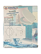 Copri Water Tavoletta Wc Bagno Sedile in MDF Cerniera Universale Colore Bianco