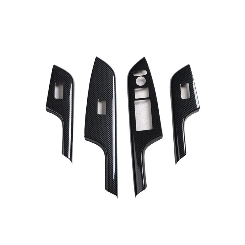 For Honda CR-V CRV 2015-2016 RHD ABS Carbon Fiber Interior Door Trims Stickers - Image 4 of 4