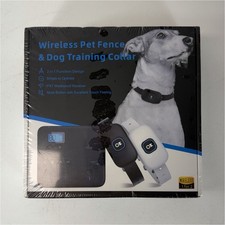 Wireless Pet Fence  Dog Training Collar, Rechargeable, Black  White Collars